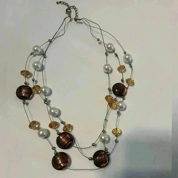 LOFT Outlet Mutistrand bead necklace with lobster clasp - Picture 1 of 3